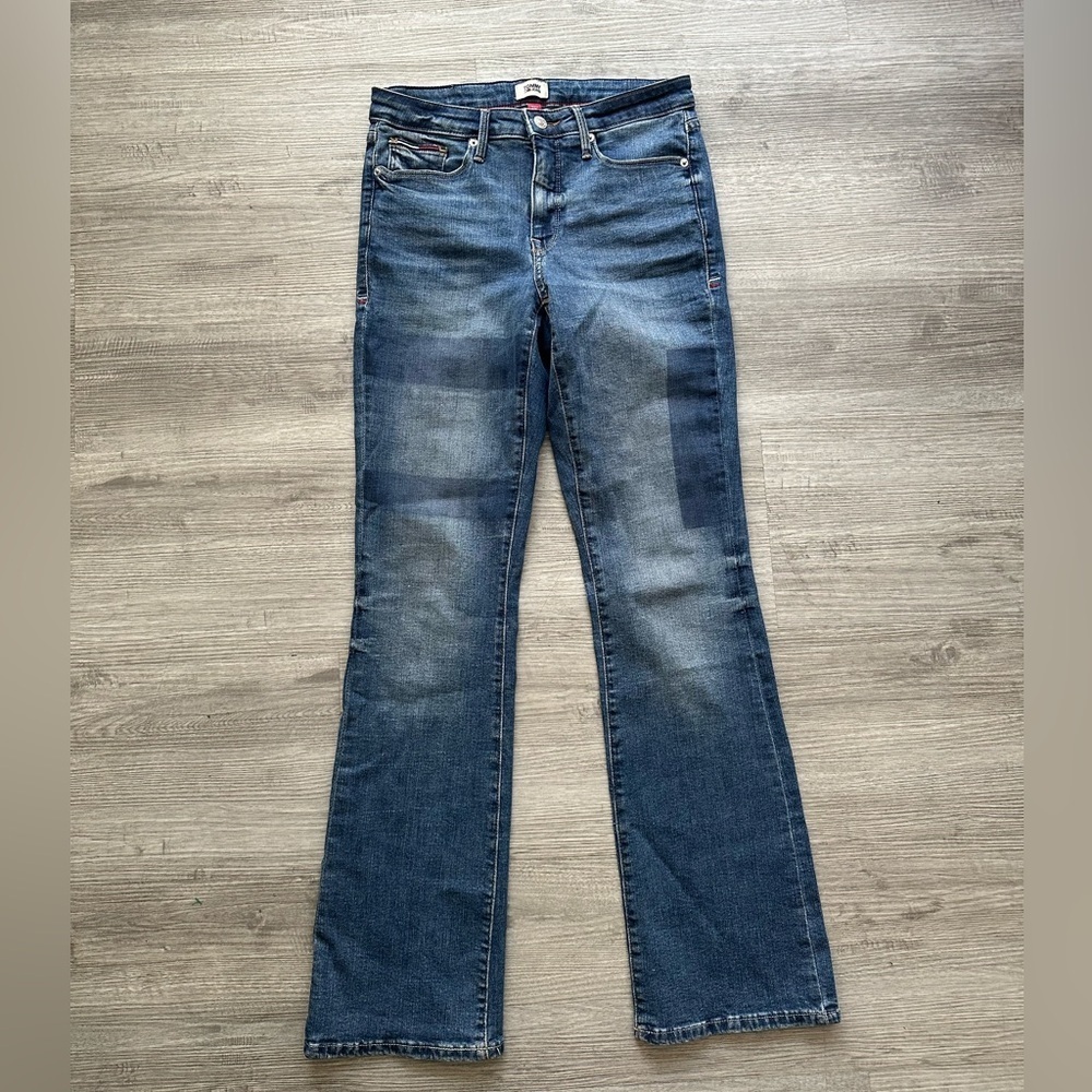 Tommy Hilfiger Jeans Slim Boot Jeans Dark Wash Sz 4/27 super stretch